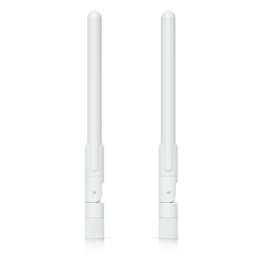 Par de Antenas Omnidireccionales Ideales para el UK-Ultra. Incluye dos Antenas de Doble Banda con 3 dBi en 2.4 GHz y 4 dBi en 5 GHz