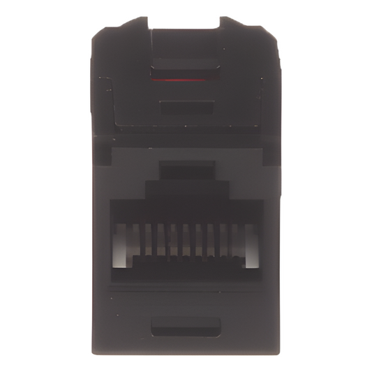 Módulo Acoplador RJ45 a RJ45, Mini-Com, Categoría 6, Color Negro
