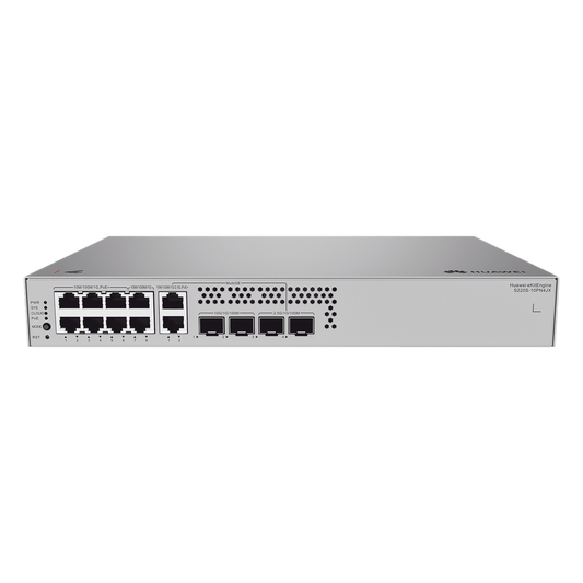 Switch de Acceso eKit Administrable / Capa 2 / 6 Puertos PoE+ Gigabit + 2 Puertos PoE+ Multi-Gigabit (2.5 Gbps) + 2 Puertos Gigabit + 2 Puertos SFP + 2 Puertos SFP+ / PoE Perpetuo / Presupuesto PoE 128 W / Sin licenciamiento