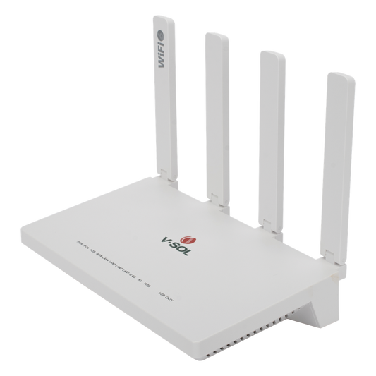 ONU GPON/EPON con Wi-Fi 6 AX1500 / 1 Puerto CATV / 4 Puertos Gigabit / Puerto PON SC/APC