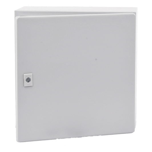 Gabinete de Acero, Nema 4 -IP 66 de 40 x 40 x 20 cm con Platina y certificado UL.
