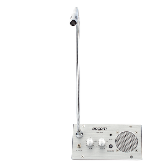 Sistema de Intercomunicación | Ideal para Ventanillas | Audio de voz de dos vías | 12V/1A 2W | Micrófono Interior + Micrófono Exterior