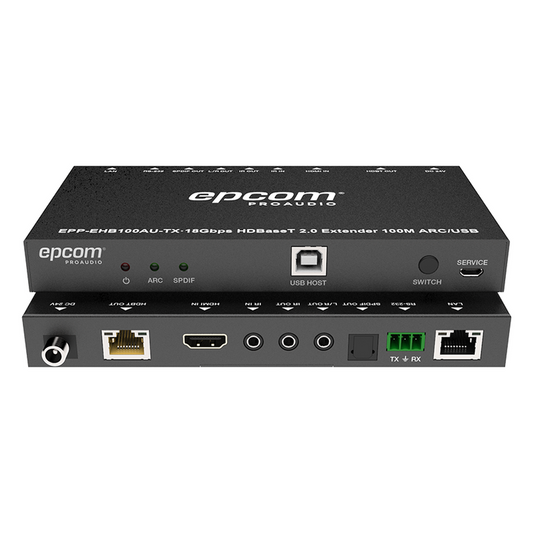 Kit Extensor HDMI | 4K2K@60HZ | HDR 4:4:4 | HDBaseT | 100M | Salida de Audio | HDCP 2.2 | IR Bidireccional | Admite la función USB KVM