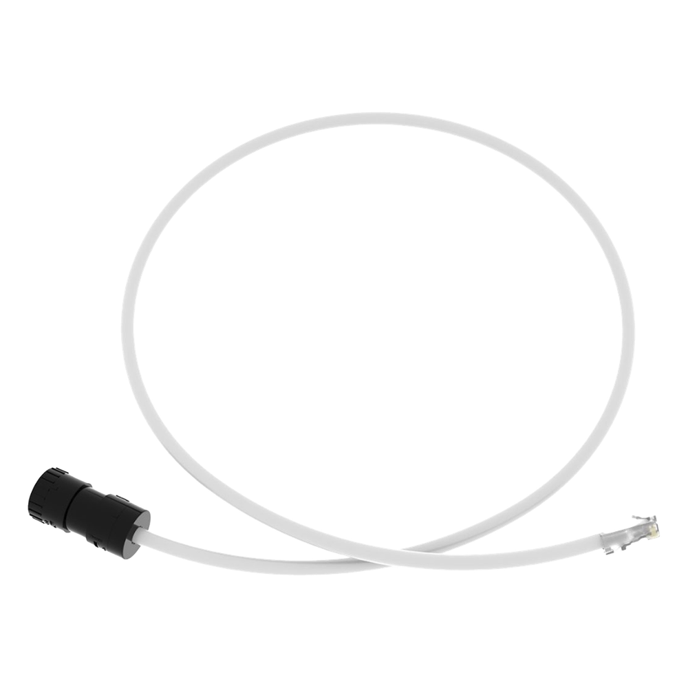 Cable de Conexión en Campo Jack a Plug RJ45, Categoría 6A, CMP (Plenum), 1 Metro (3.28 Pies), Color Blanco