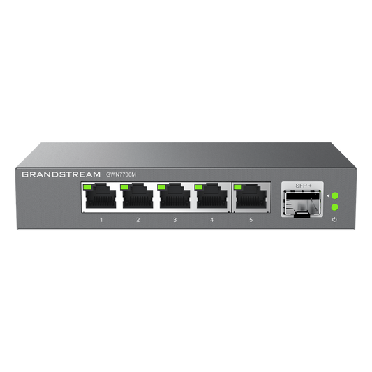 Switches de red Multi-Gigabit de 2.5G No Administrable / 5 Puertos RJ45 de 100/1000/2500Mbps / 1 puerto de fibra SFP+