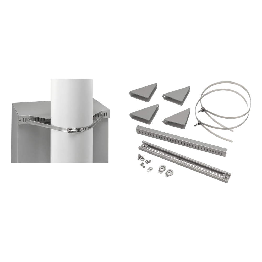 Kit de Montaje en Poste para Gabinete Concept de 20 Pulgadas (508 mm) de Ancho, Acero Gris