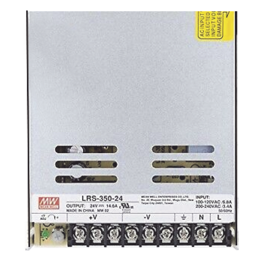 Fuente de Poder Industrial Conmutada 350W de Potencia, 24Vcc, 14.6A