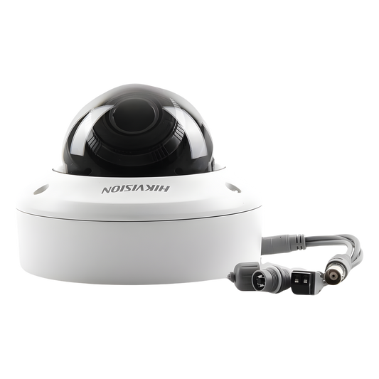 Domo TURBOHD 5 Megapixel / Lente Motorizado 2.7 - 13.5 mm / IR EXIR 40 mts / TVI-AHD-CVI-CVBS / IK10 / IP67 / dWDR / 12 Vcc / 24 VCA