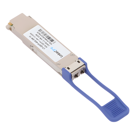 Transceptor Óptico QSFP+ (Mini-Gbic) / Monomodo 1310 nm / 40 Gbps / 40GBASE-LR4 / Conectores LC/UPC Dúplex / DDM / Hasta 10 km