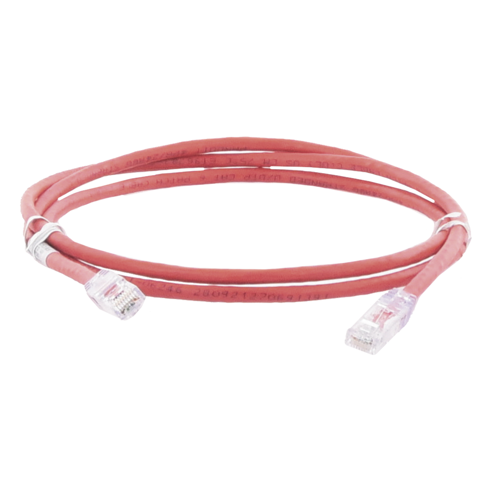 Cable de Parcheo UTP Categoría 6, con Plug Modular en Cada Extremo - 1.5 Metros (4.92 Pies) - Rojo