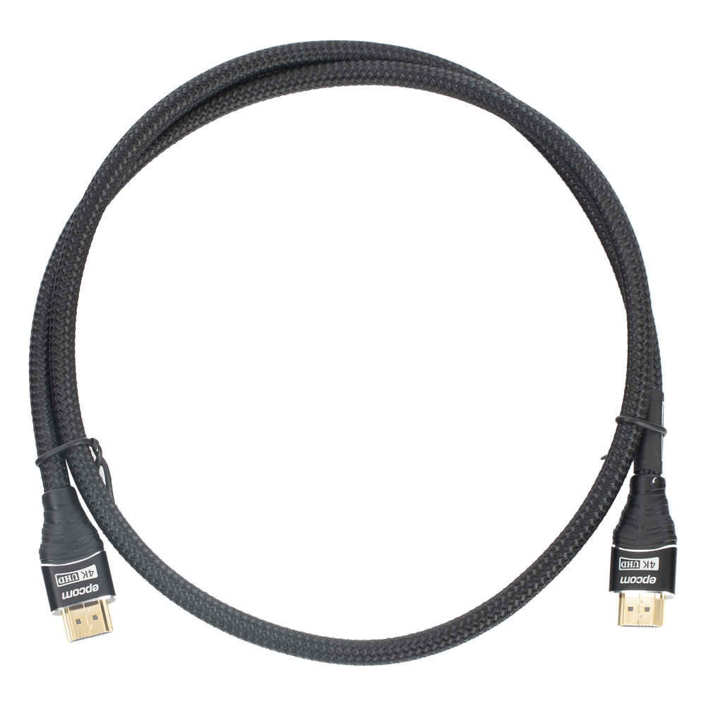 Cable HDMI de 1 Metro (3.28 Pies) | Alta Definición | Longitud | Versión 2.0 | Alta Velocidad 18Gbps | 4K@60Hz | Conectores Chapados en Oro | Tipo Redondo