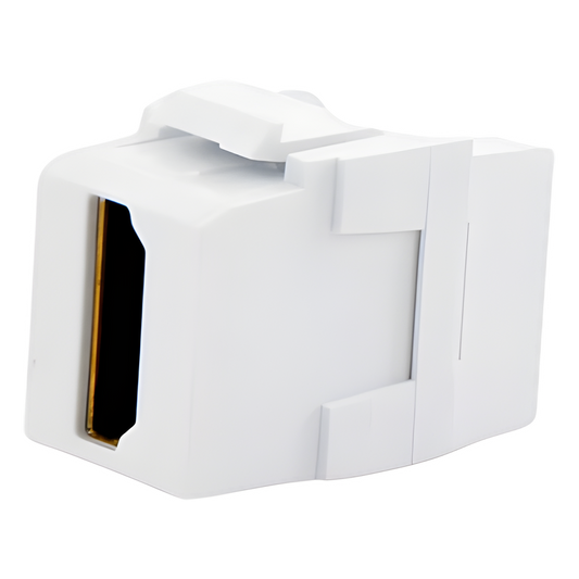 Módulo Acoplador HDMI 2.0, Hembra a Hembra Tipo-A, Categoría 2, Keystone, Color Blanco