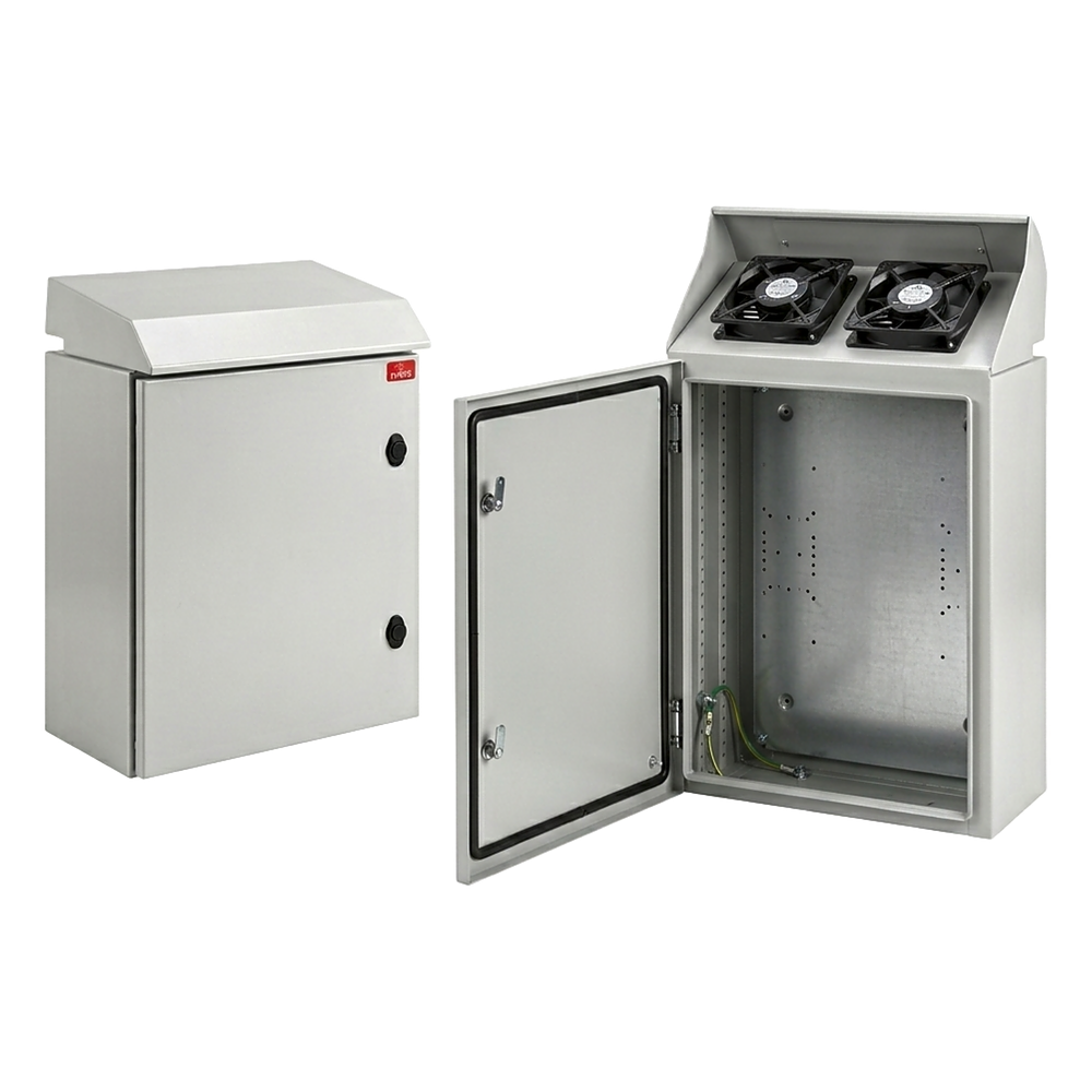 Gabinete Rack 19 UR ProTek Tipo 3R Exterior con Ventiladores y Termostato / 92.2 cm x 60 cm x 61 cm / Acero Gris RAL 7035