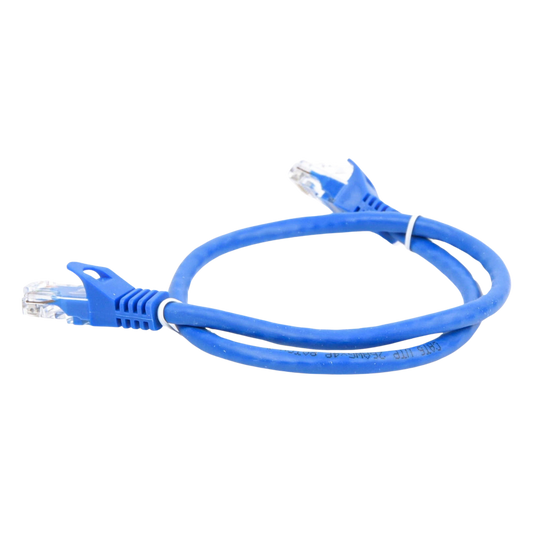 Cable de Parcheo UTP Cat6 - 0.5 Metros (1.64 Pies) - Azul