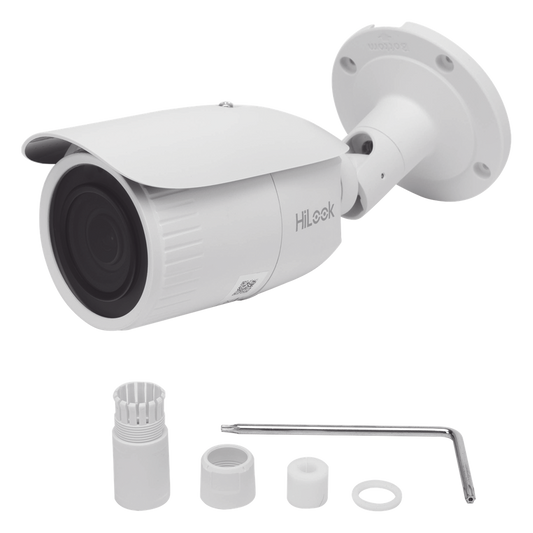Bala IP 4 Megapixel / Lente Motorizado 2.8 - 12 mm / 30 mts IR EXIR / PoE / Exterior IP67 / WDR 120 dB / Micro SD / ONVIF