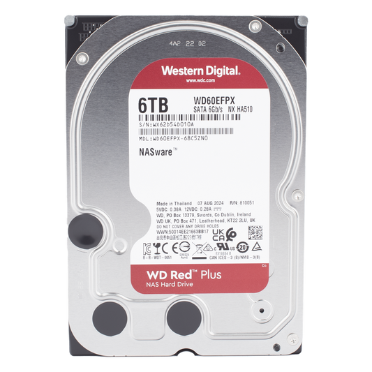 Disco Duro Red de 6TB / 5400 RPM / Optimizado para NAS / Uso 24-7 / 3 Años de Garantia