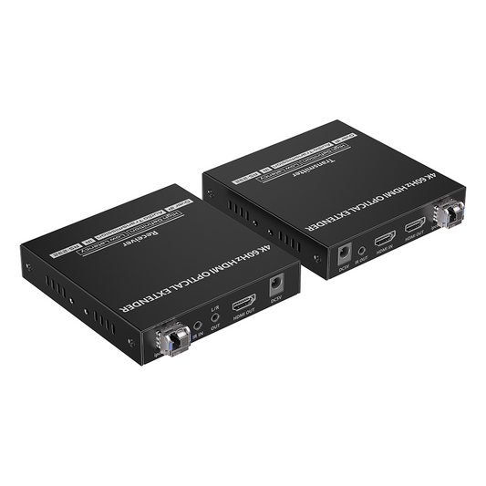 Kit extensor por fibra óptica | Hasta 40 kilómetros| 4K@60Hz | con IR | RS232