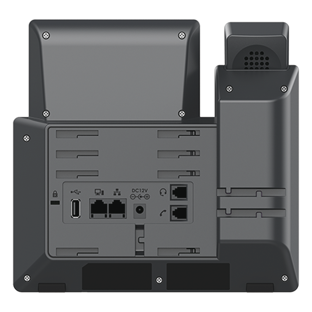 Teléfono IP Wi-Fi, Grado Operador, 8 líneas SIP con 4 cuentas, pantalla a color 2.8", puertos Gigabit, Bluetooth, PoE, codec Opus, IPV4/IPV6 con gestión en la nube GDMS