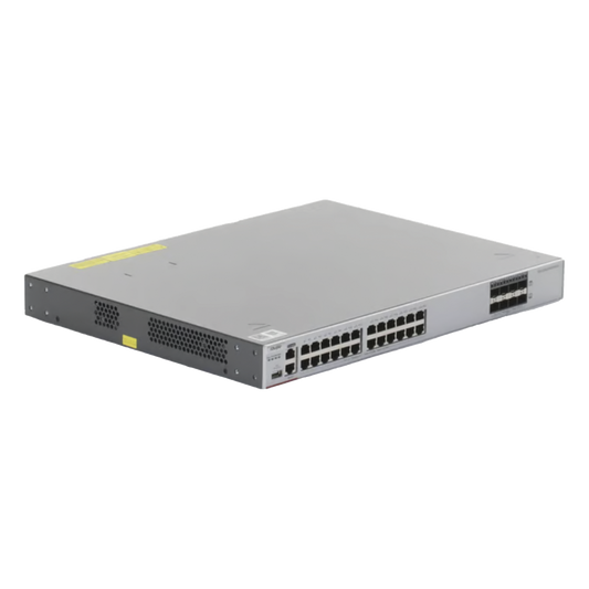 Switch Core Administrable Capa 3 con 24 puertos Gigabit + 8 SFP+ para fibra 10Gb, gestión gratuita desde la nube.