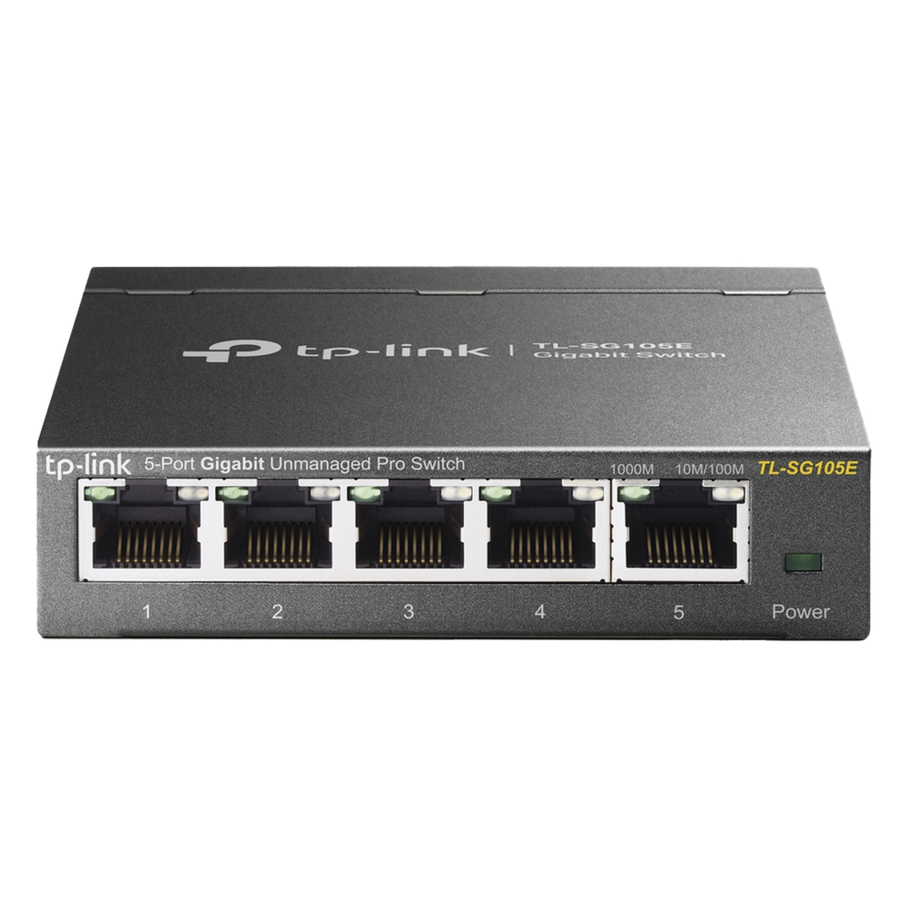 Switch Escritorio Easy Smart de 5 puertos 10/100/1000 Mbps / IGMP para Vigilancia / Calidad en el Servicio (QoS) / Gestión GUI