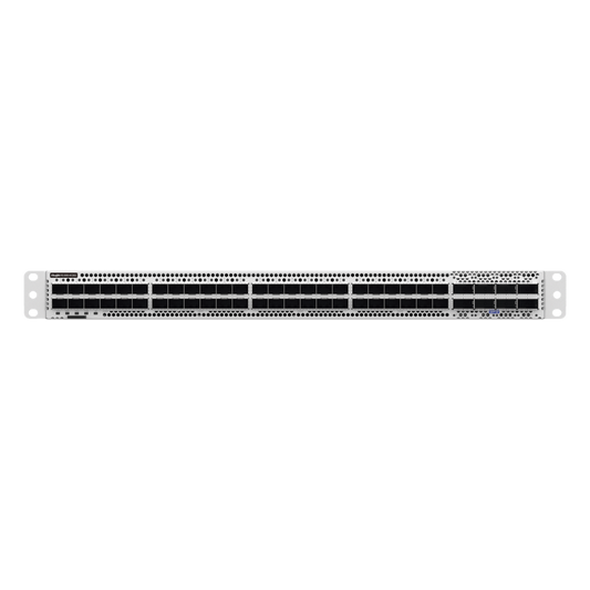 Switch Data Center 100GE / 48 Puertos DSFP 100GE + 8 QSFP-DD 400GE / 16.0 Tbps 5350 Mpps / RDMA RoCEv2 PFC ECN Lossless Ethernet / Capa 3 Spine-Leaf VXLAN EVPN / BGP OSPF MLAG / 1 RU Fuentes 1+1 Hot-Swap