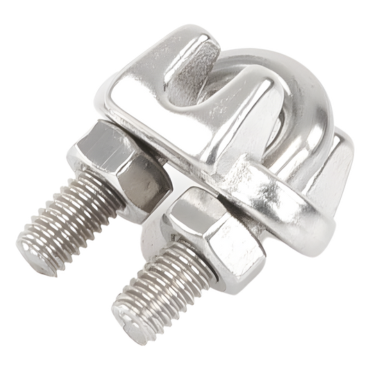 Nudo/ Perro/ Abrazadera Acero Forjado para Cable de 3/16", Acero Inoxidable.