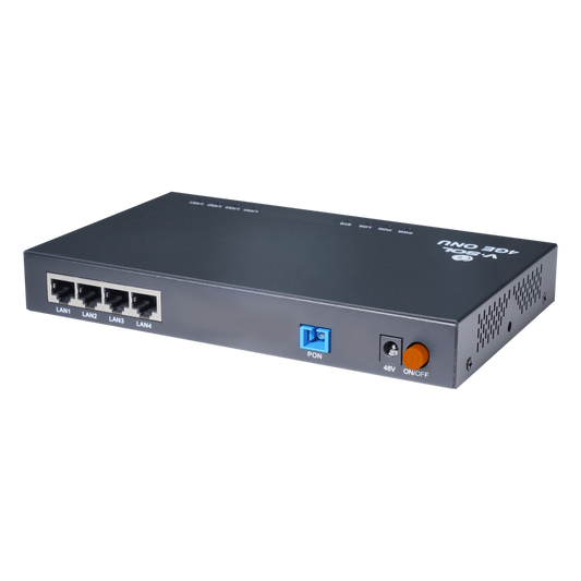 ONU Dual EPON/GPON / 4 Puertos PoE 802.3af/at Gigabit / 1 Puerto SC/UPC