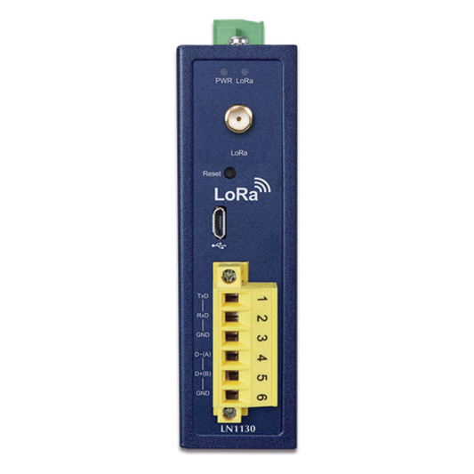 (LoRa) Controlador de Nodo Industrial IP30 (Modbus RS232, RS485)