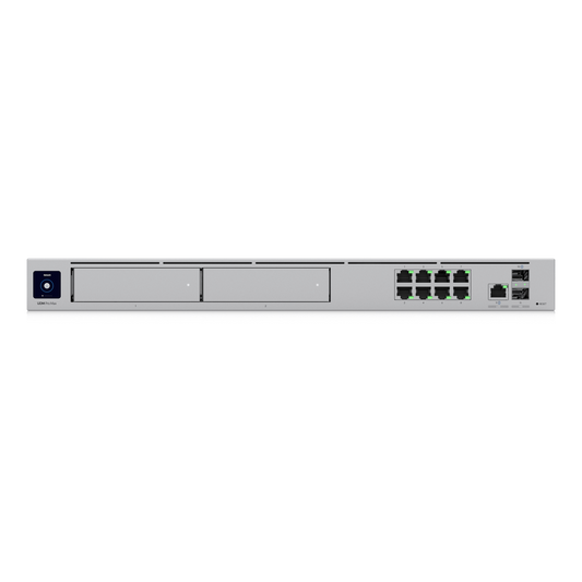 UniFi Dream Machine Pro Max – Cloud Gateway Empresarial con Soporte para 150 Dispositivos y 2000 Clientes, 5 Gbps de Ruteo con IDS/IPS, 2 Bahías para HDD 3.5”, SSD Interno de 128 GB, Failover, Balanceo de Carga y VPN/SD-WAN