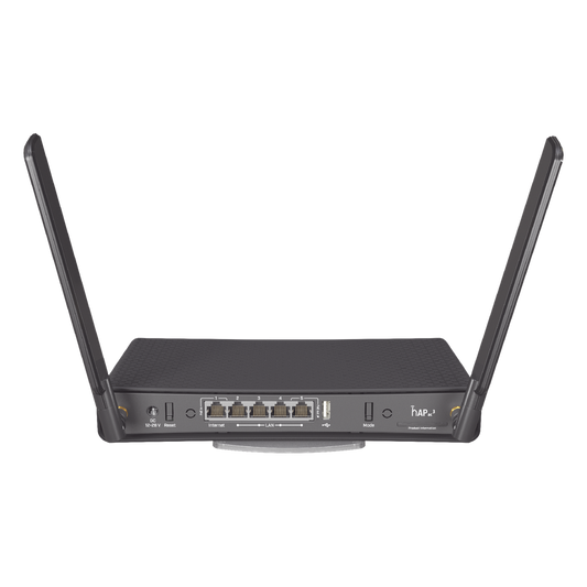 (hAP ac3) Router inalámbrico de doble banda con 5 puertos Gigabit Ethernet y antenas externas de alta ganancia