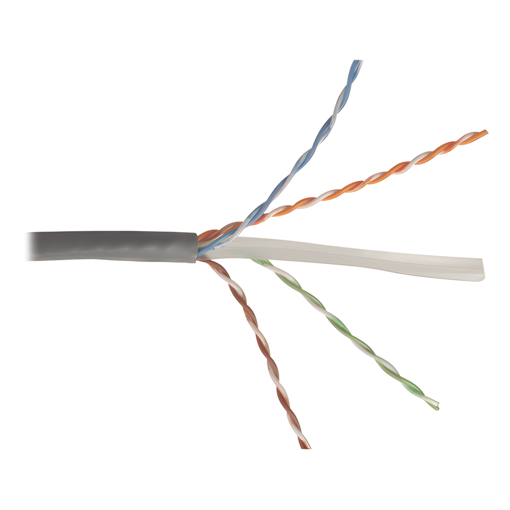 Bobina de Cable UTP Reelex, de 4 Pares, Desempeño Cat6, LS0H (Bajo Humo, Cero Halógenos), Color Gris, 24 AWG, 305 Metros (1000 Pies)