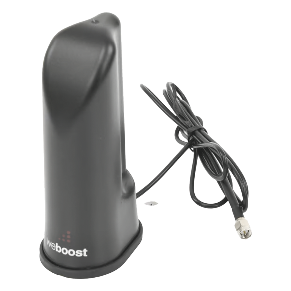 Antena de escritorio tipo cilindro color negra. Cubre las bandas de frecuencia celular. Especial para amplificadores y dispositivos celulares 4G y 3G. Con 1.52 m de cable RG-174 y con conector SMA macho.