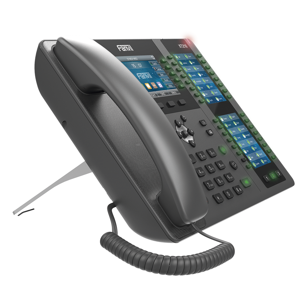 Teléfono IP ideal para recepción hasta 20 líneas SIP, PoE, 106 botones DSS, Bluetooth integrado para diademas, puertos Gigabit, soporta recepción video