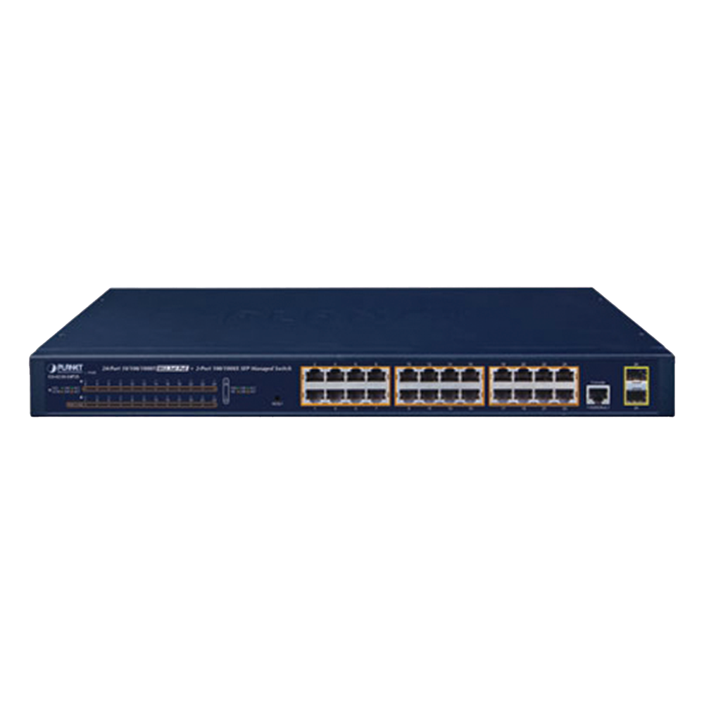 Switch PoE Administrable Capa 2 / 24 Puertos10/100/1000BASE-T / 2 SFP 100/1000BASE-X / POE 802.3af/at