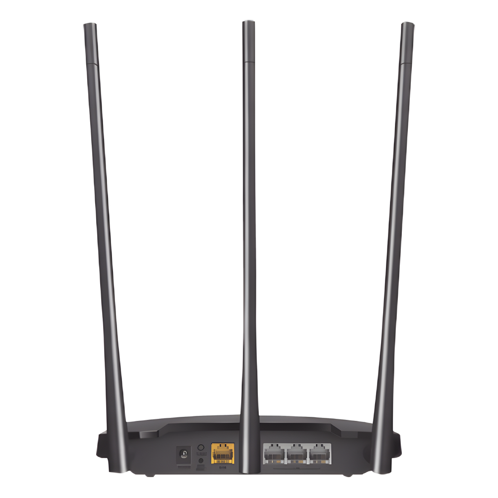Router N de alta potencia 300 Mbps / 1 Puerto WAN 10/100 / 3 Puertos LAN 10/100 / Chip PA (potencia transmisión 2x) / 3 Antenas de 7 dBi