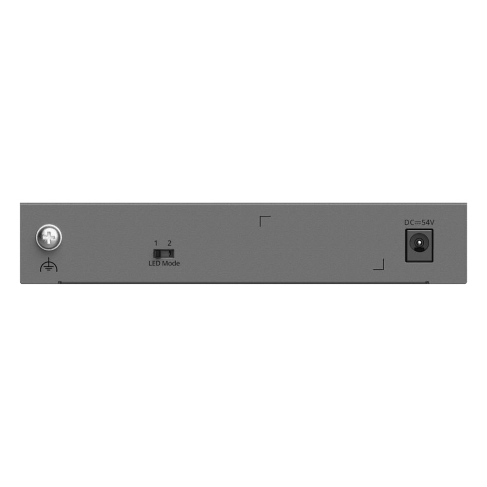 Switch Gigabit Smart Cloud Managed PoE+ / 7 Puertos (4 PoE+ 40 W) / 1 SFP Gigabit / Capa 2 / Gestión Cloud / Modo CCTV / Protección 6 kV / Fanless / Gabinete Metálico
