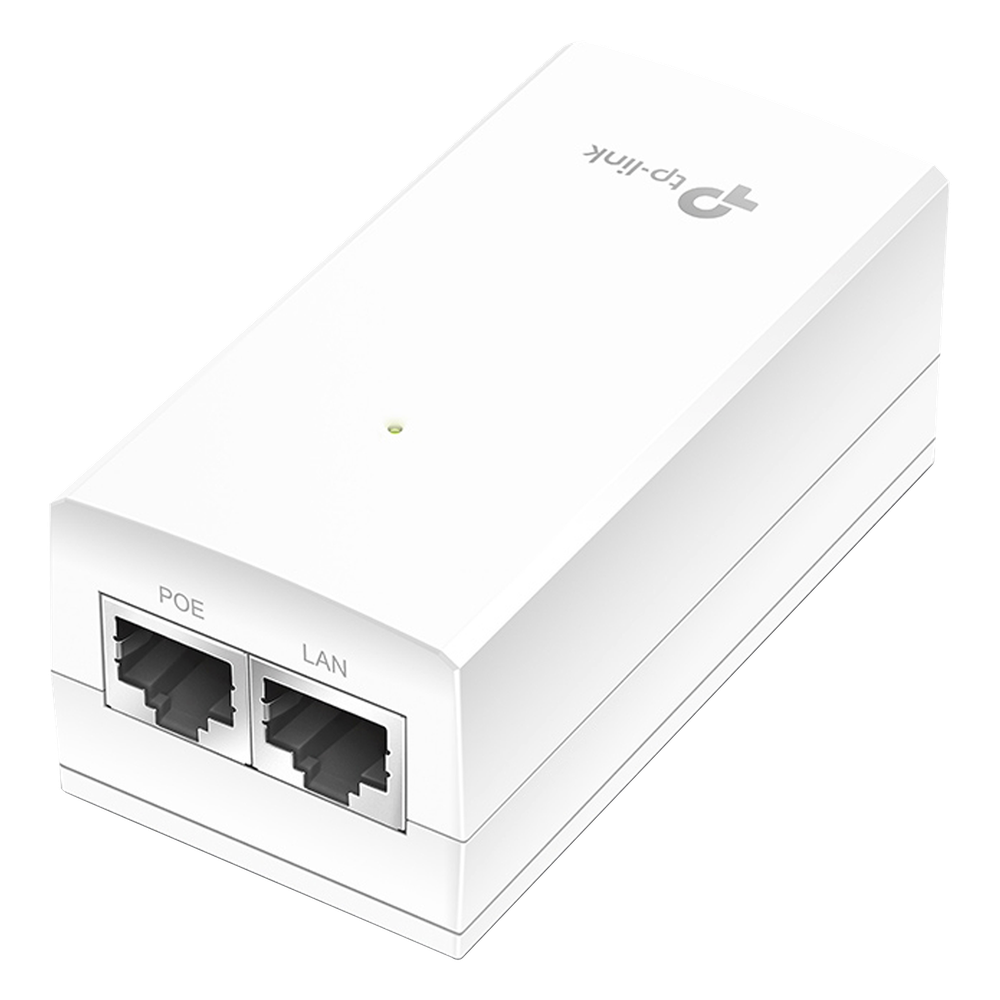 Inyector PoE Pasivo de 48V (18 Watts) / 2 puerto 10/100/1000 Mbps / Plug and Play / Montaje en Pared