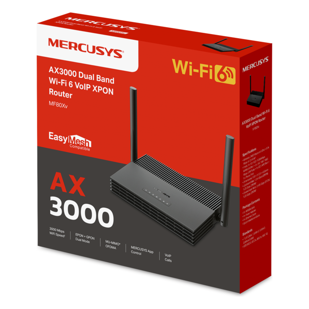 ONU/ONT - XPON Router WiFi 6 AX 3000 / 1 Puerto PON SC/APC / 1 Puerto WAN/LAN Gigabit / 3 Puertos LAN 10/100/1000 MBPS / Soporta AgiNet Config - AgiNet ACS (herramienta de gestón remota)