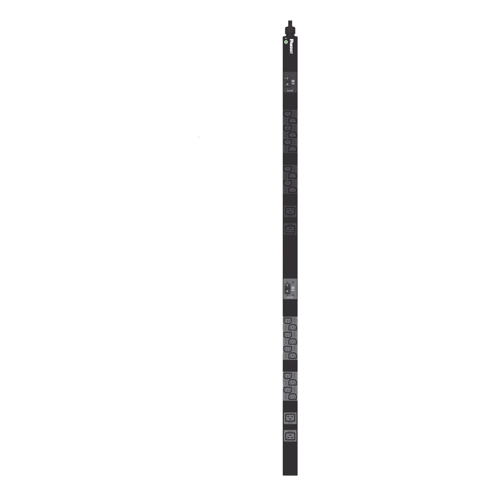 PDU Básico para Distribución de Energía, Enchufe de Entrada NEMA L6-30P, Con 20 Salidas C13 y 4 C19, de Instalación Vertical, 208 Vca, 30 Amp