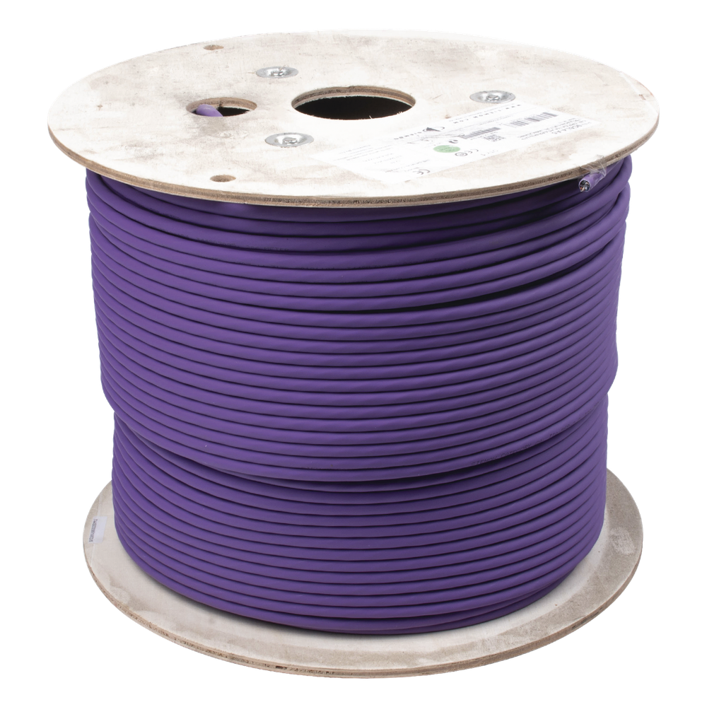 Bobina de Cable U/UTP de 4 Pares, Z-MAX, Cat6A, Soporte de Aplicaciones 10GBase-T, LS0H, Color Violeta, 305 Metros (1000 Pies)