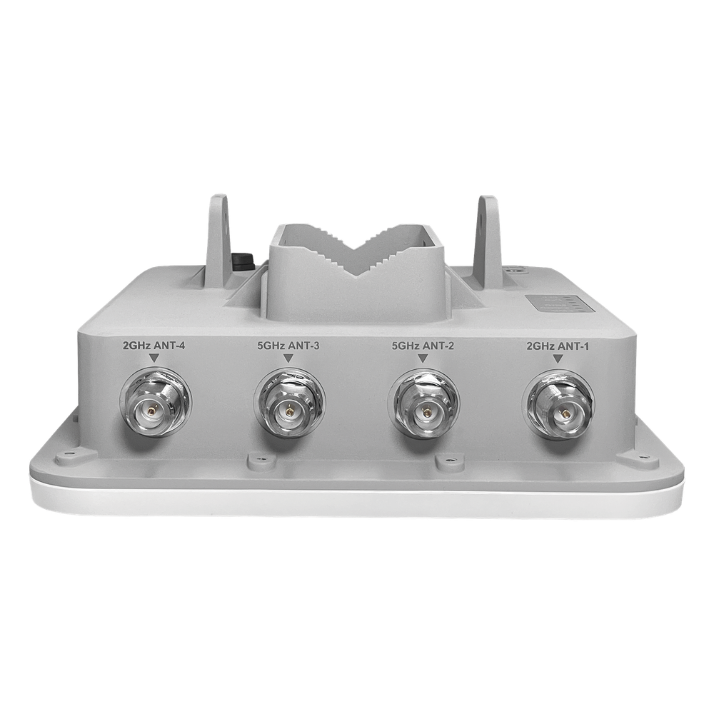 Punto de Acceso Industrial Super Wi-Fi 6 Conectorizado 2x2, Doble Banda Simultanea en 2.4 y 5 GHz, Hasta 400 m de Cobertura, 512 Usuarios Concurrentes