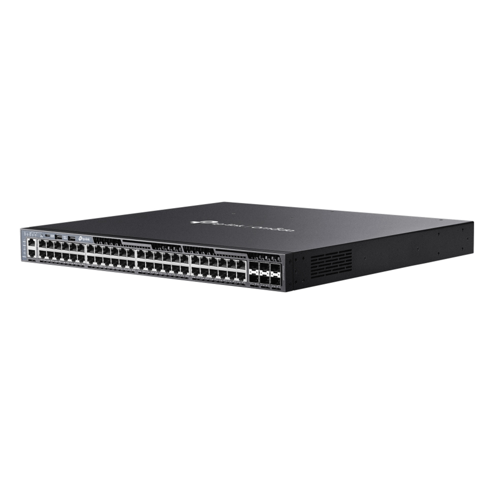 Switch Omada L3 SDN Administrable / 48 puertos Gigabit y 6 puertos SFP+ / Presupuesto PoE 1440 W / Funciones RIP, VRRP, Servidor DHCP / Administración centralizada OMADA / Fuente Redundante
