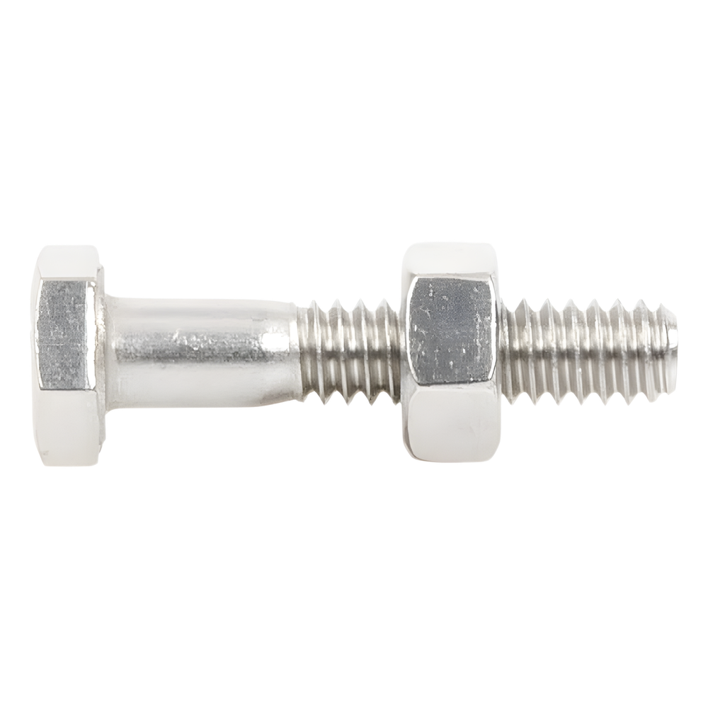 Paquete de 6 tornillos con tuercas de acero inoxidable 1/4 x 1 1/4”.