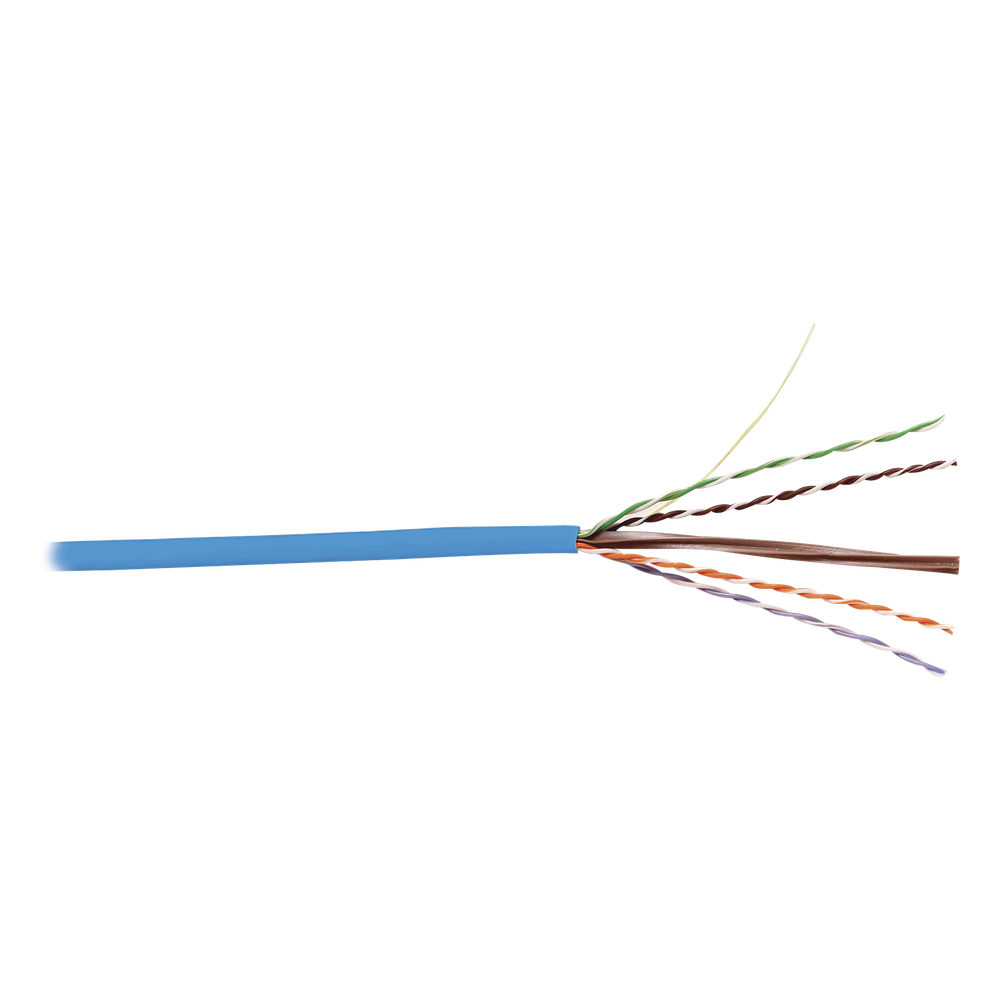 Bobina de Cable UTP Reelex, de 4 Pares, Desempeño Cat6, LS0H (Bajo Humo, Cero Halógenos), Color Azul, 24 AWG, 305 Metros (1000 Pies)