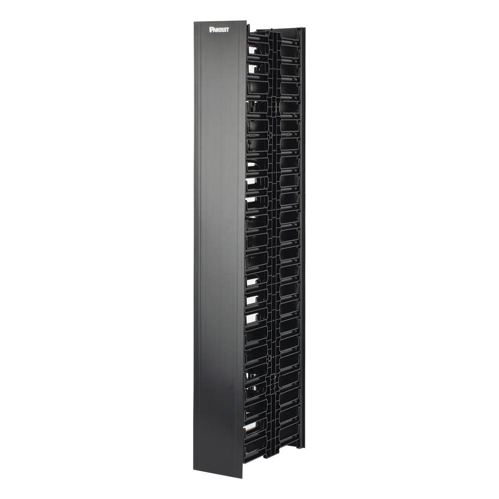 Organizador Vertical NetRunner, Doble (Frontal y Posterior), de 22.5 UR, 4.9in de Ancho, Color Negro