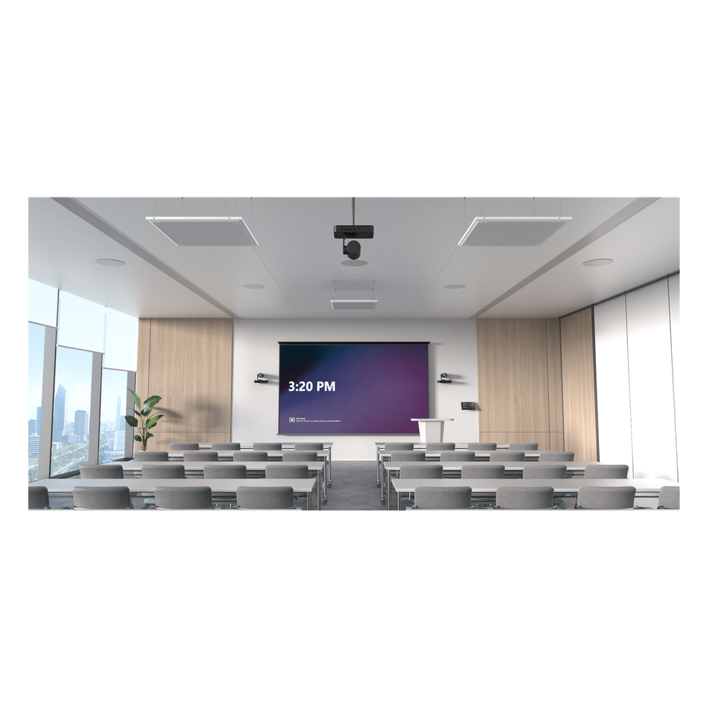 Sistema de Videoconferencia MVC-S98-C5U-004 de Yealink diseñado para Salas Extra Grandes con Triple Cámara Inteligente y Funciones Avanzadas de IA
