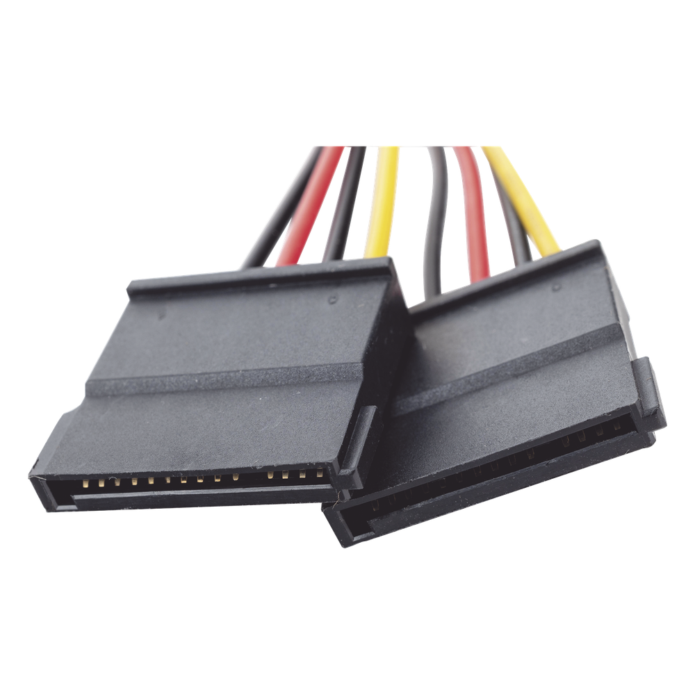 Cable Doble de Corriente SATA / Compatible con DVR's epcom / HIKVISION / 25 cms de Longitud