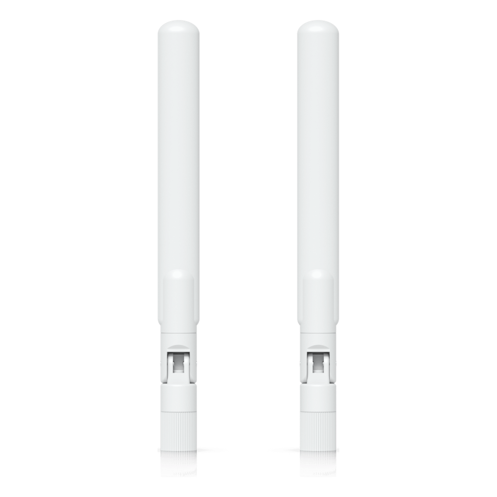 Par de Antenas Omnidireccionales Ideales para el UK-Ultra. Incluye dos Antenas de Doble Banda con 3 dBi en 2.4 GHz y 4 dBi en 5 GHz