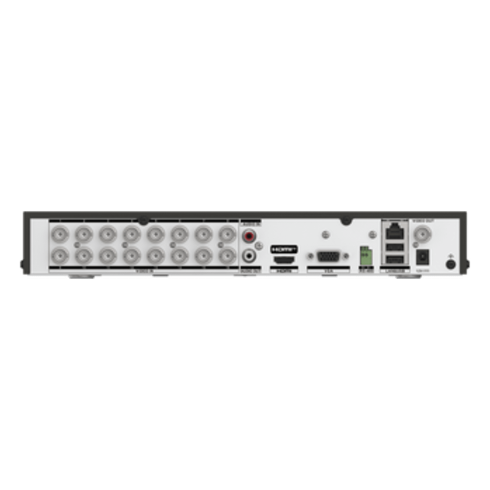DVR 16 Canales TURBOHD + 16 Canales IP / 8 Megapixel (4K) / Audio Bidireccional/ ACUSENSE / 1 Bahía de Disco Duro / Salida de Video en 4K / H.265+