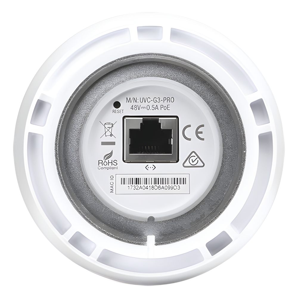 Cámara IP profesional UniFi G3 PRO 2MP para interior o exterior IP67 con micrófono y vista nocturna, PoE 802.3af/at. Lente Sony